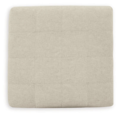 Benchcraft Falkirk Parchment Oversized Accent Ottoman
