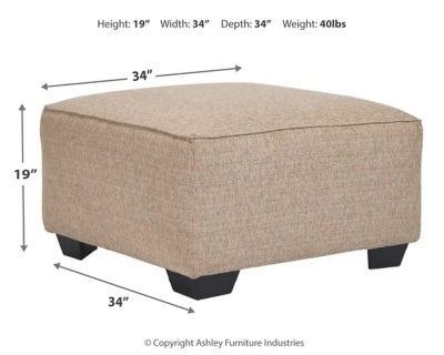 Ashley Baceno Hemp Oversized Ottoman