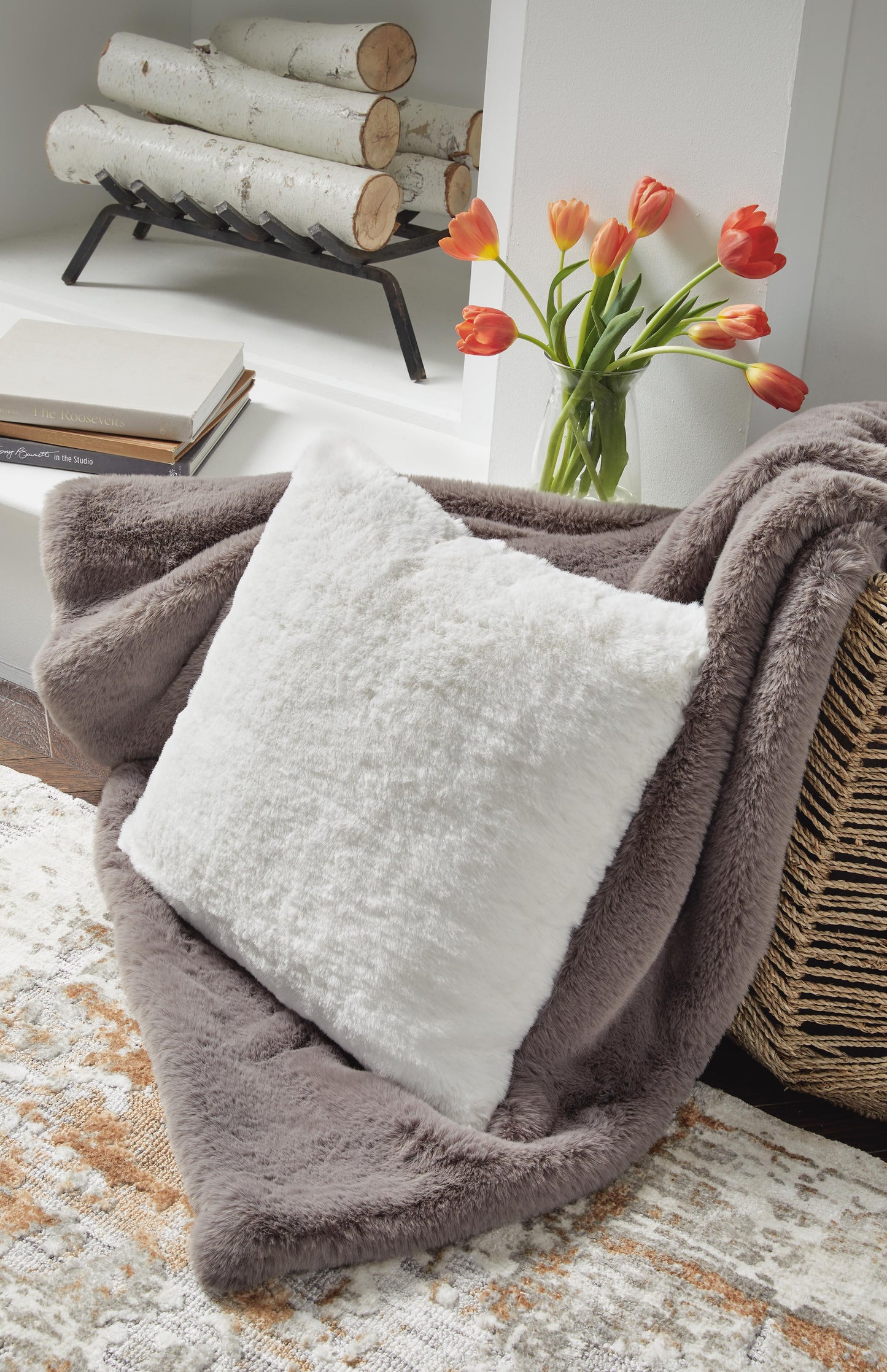 Ashley Gariland White Pillow
