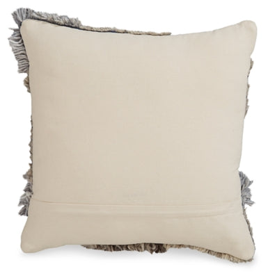 Ashley Gibbend Blue Gray White Pillow