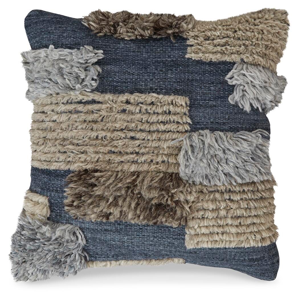 Ashley Gibbend Blue Gray White Pillow