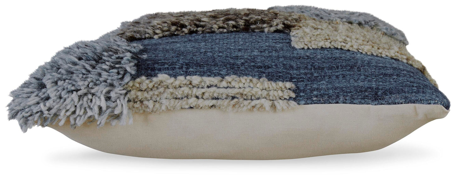 Ashley Gibbend Blue Gray White Pillow