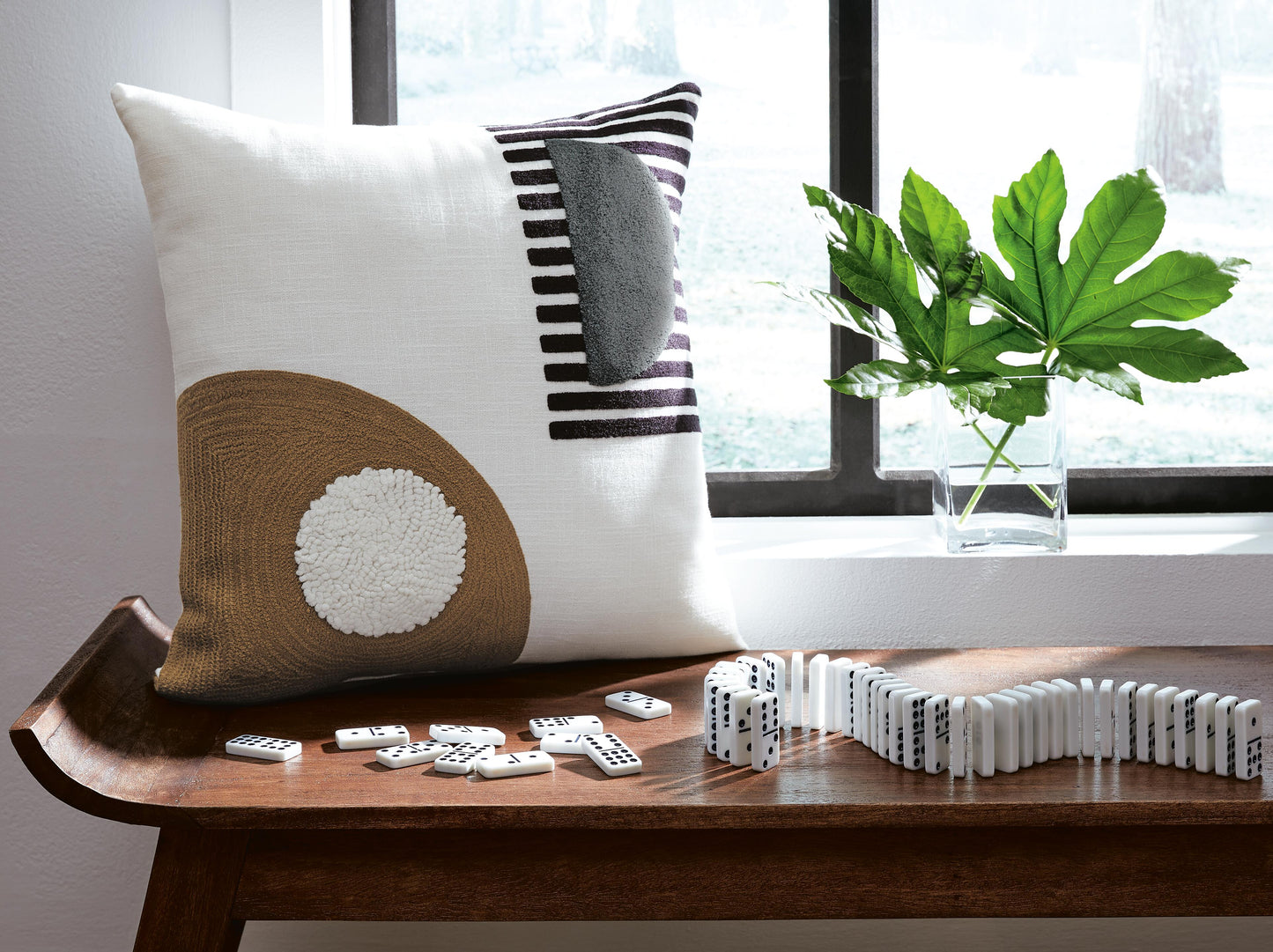 Ashley Longsum Black White Honey Pillow