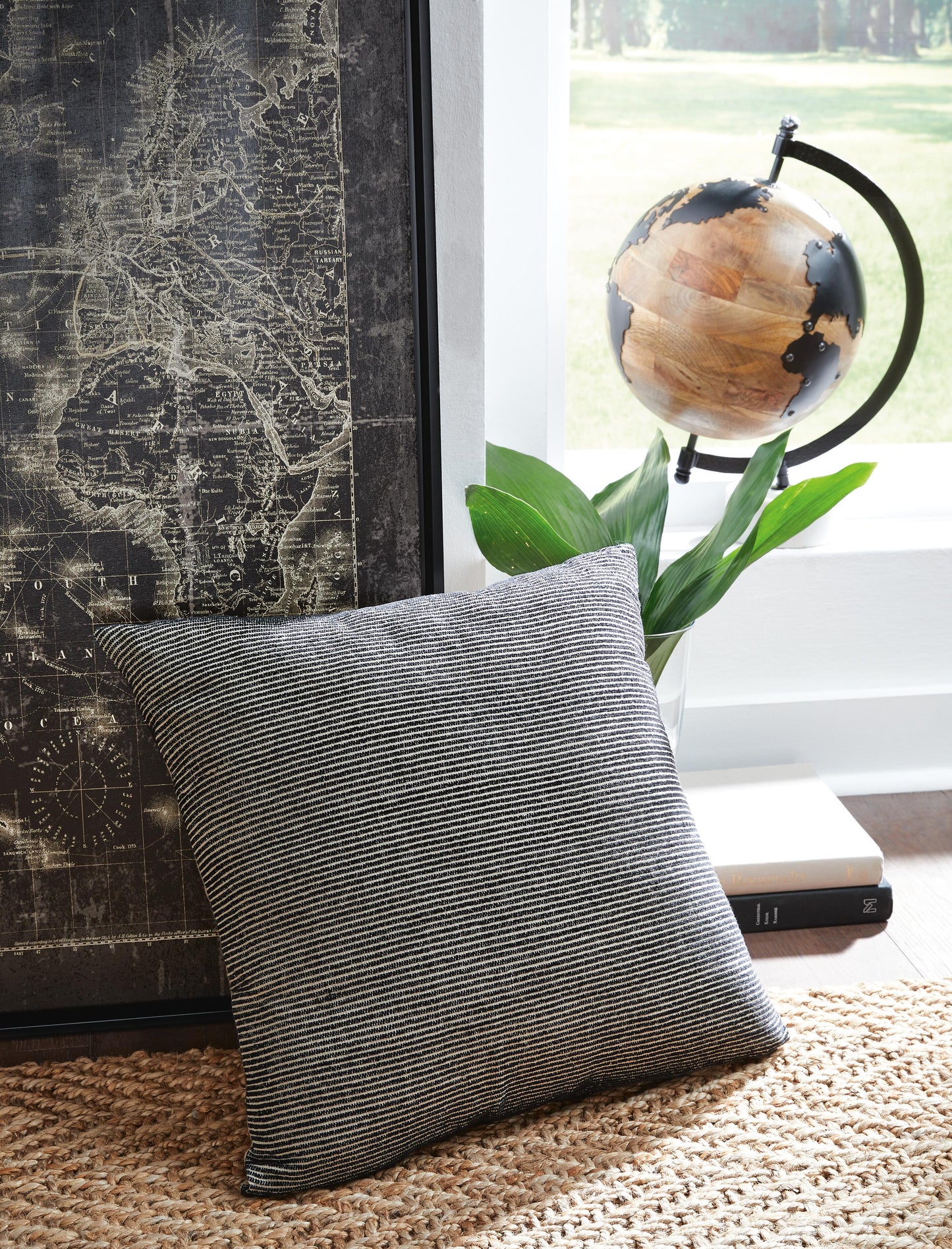 Ashley Edelmont Black Linen Pillow