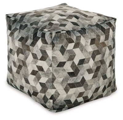 Ashley Albermarle Gray Brown Pouf