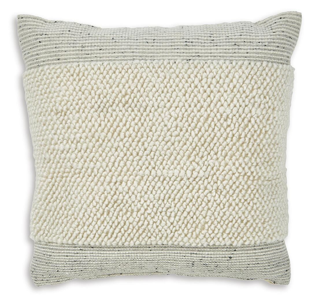 Ashley Rowcher Gray White Pillow