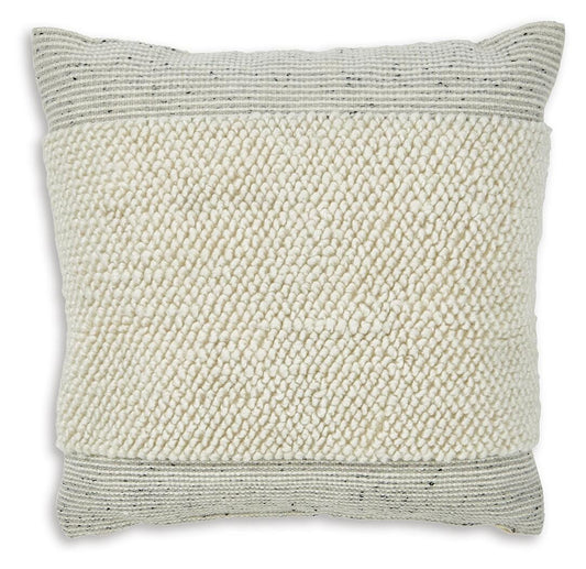 Ashley Rowcher Gray White Pillow