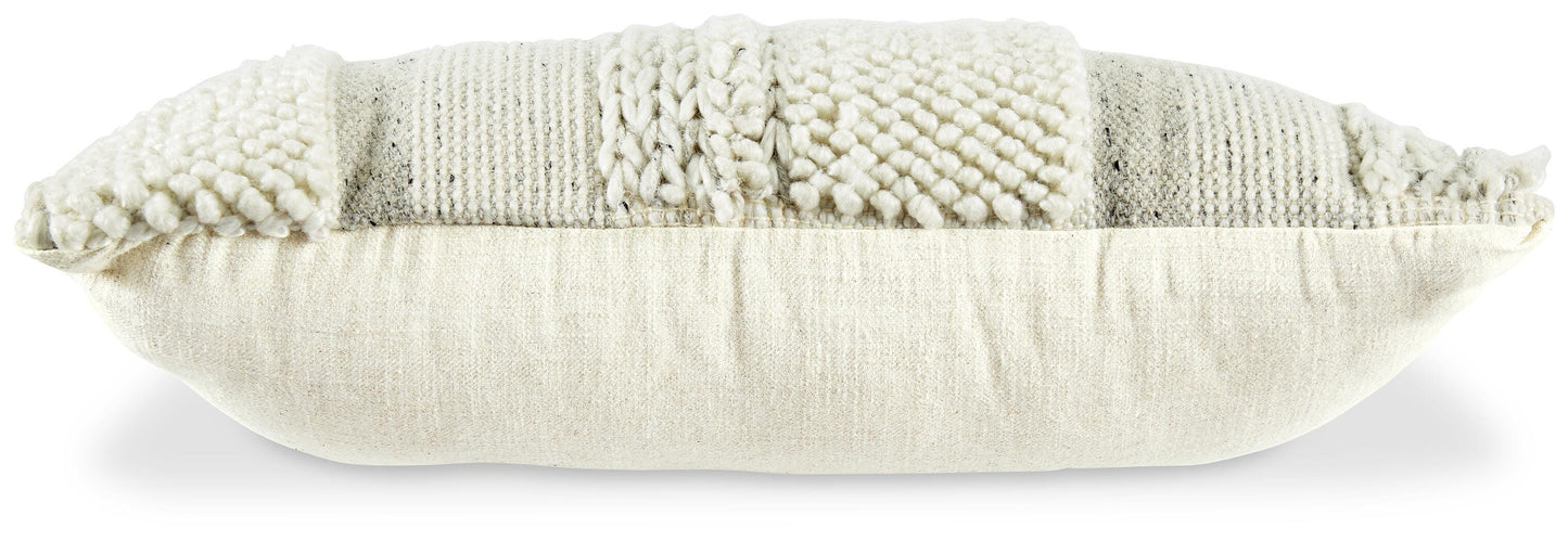 Ashley Standon Gray White Pillow