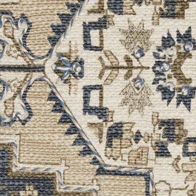 Ashley Winbury Blue Tan White Pillow