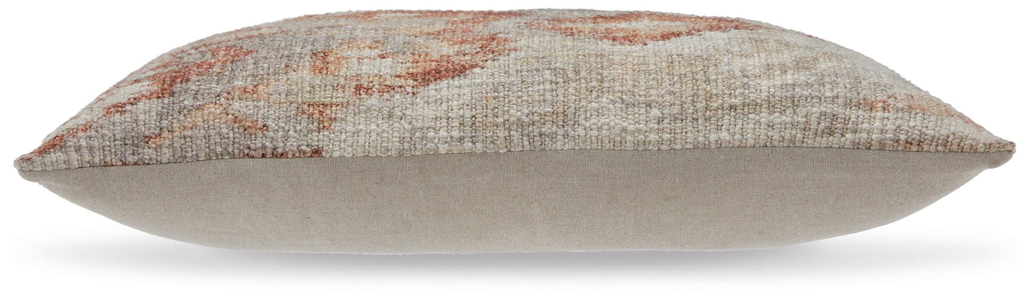 Ashley Aprover Rust Gray White Pillow
