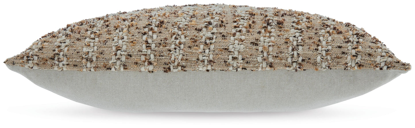 Ashley Vorlane Tan Brown White Pillow