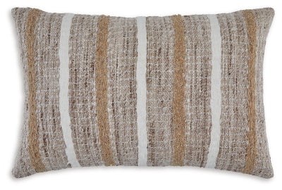 Ashley Benish Tan Brown White Pillow