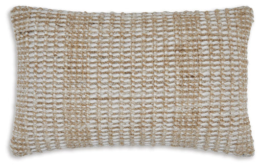 Ashley Hathby Tan White Pillow