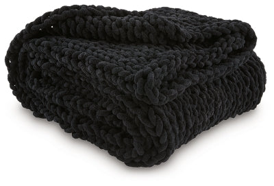 Ashley Chaddon Black Throw (Set of 3)
