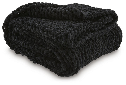 Ashley Chaddon Black Throw