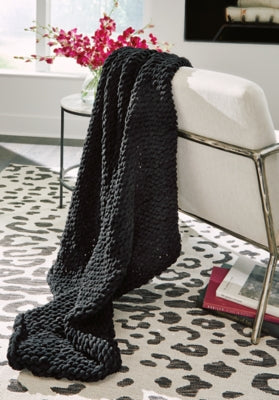 Ashley Chaddon Black Throw