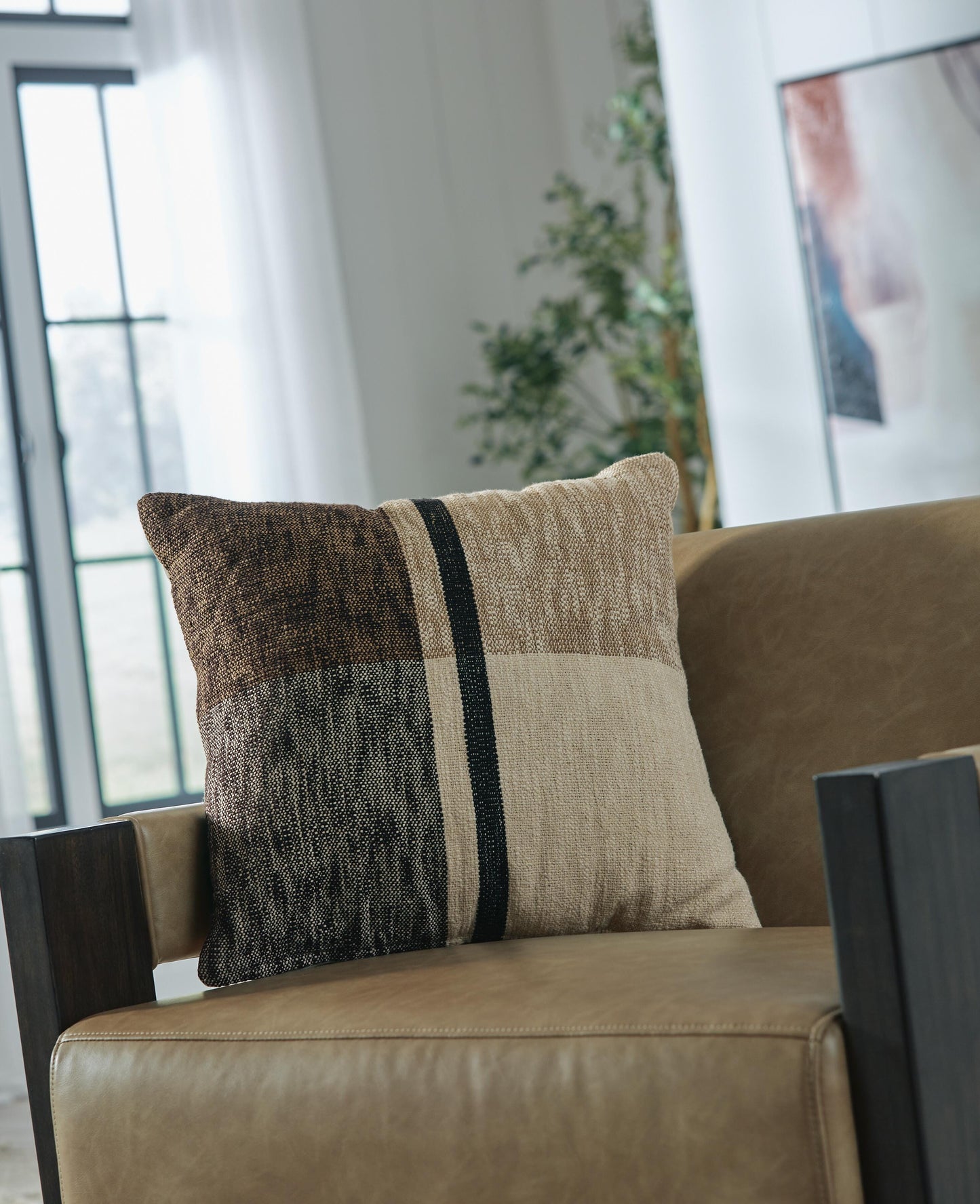 Ashley Adrielton Black Brown Tan Pillow