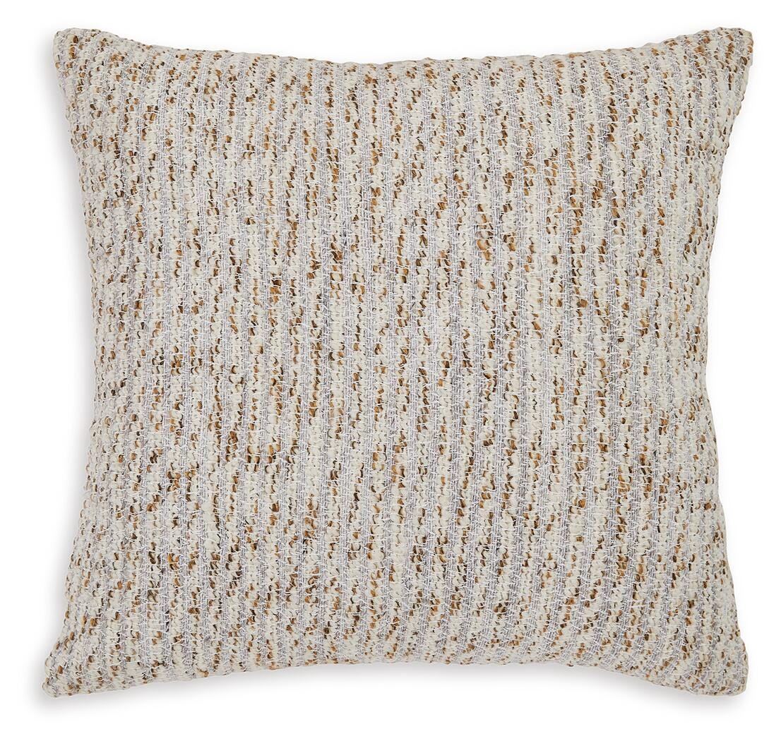 Ashley Abler Ivory Gray Gold Pillow