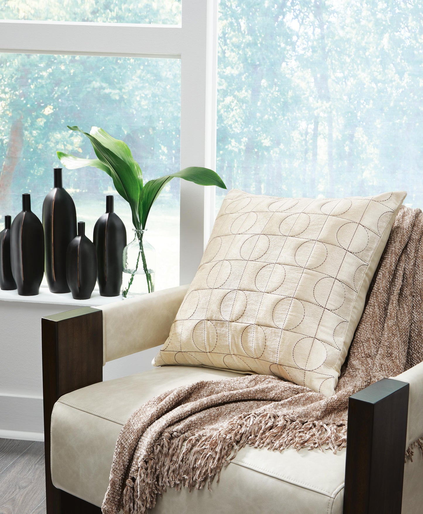 Ashley Kydner Beige Brown Pillow