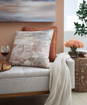 Ashley Edinfielders Cream Gray Rust Pillow