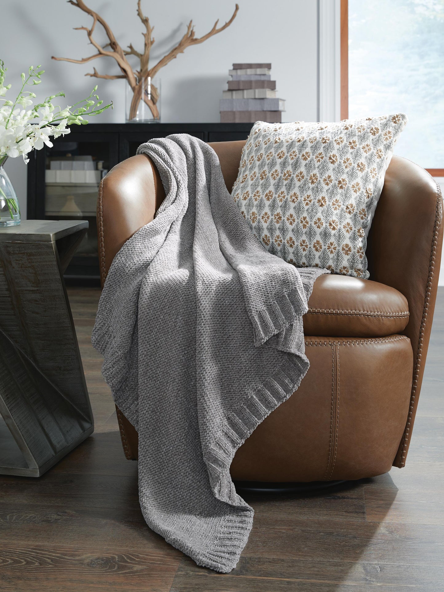 Ashley Anawood Gray Throw