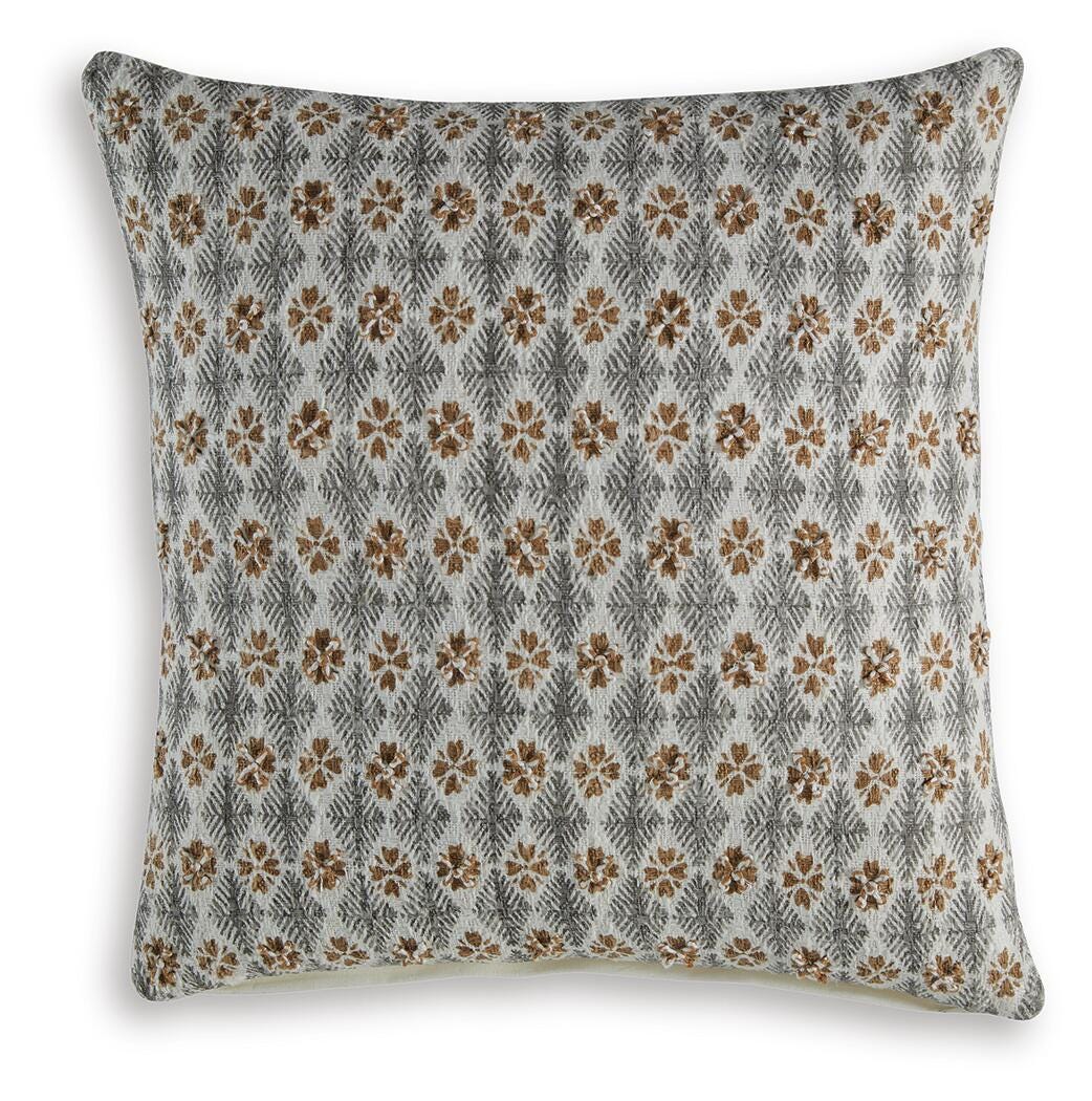 Ashley Dainwick White Gray Brown Pillow