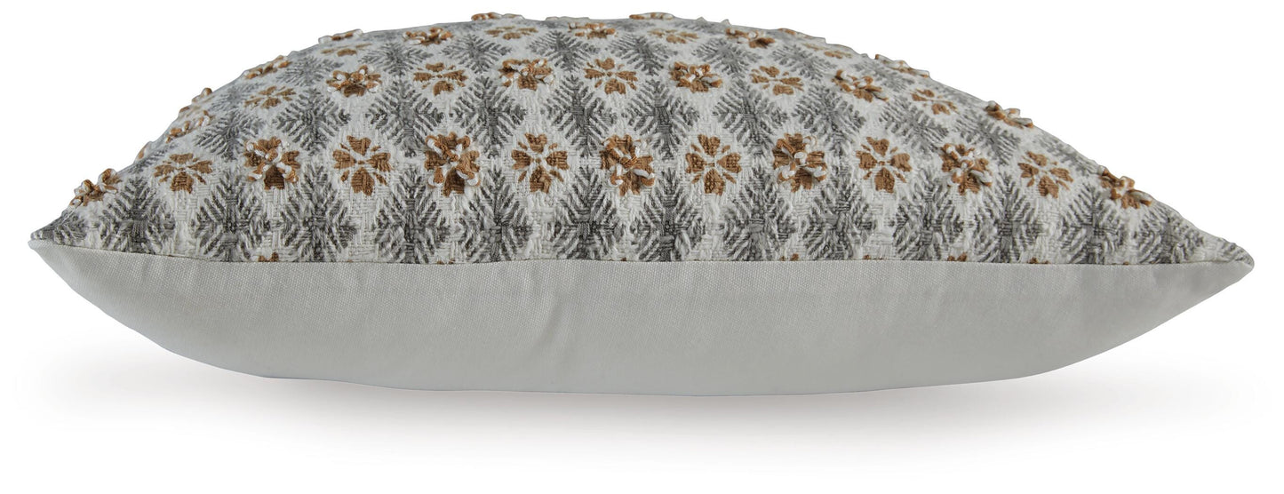 Ashley Dainwick White Gray Brown Pillow