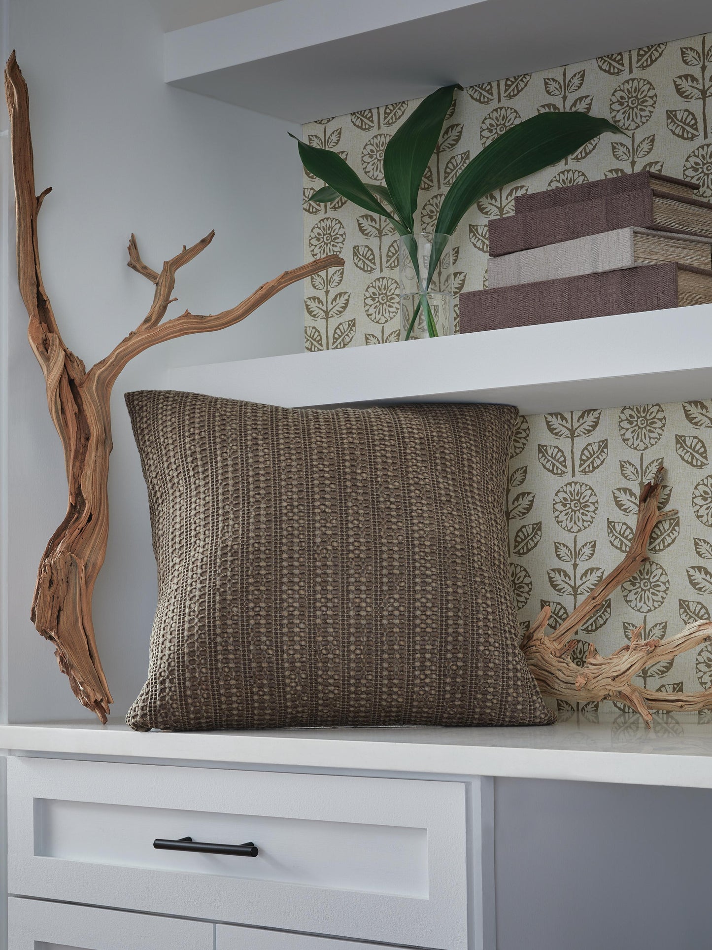 Ashley Landcher Brown Pillow