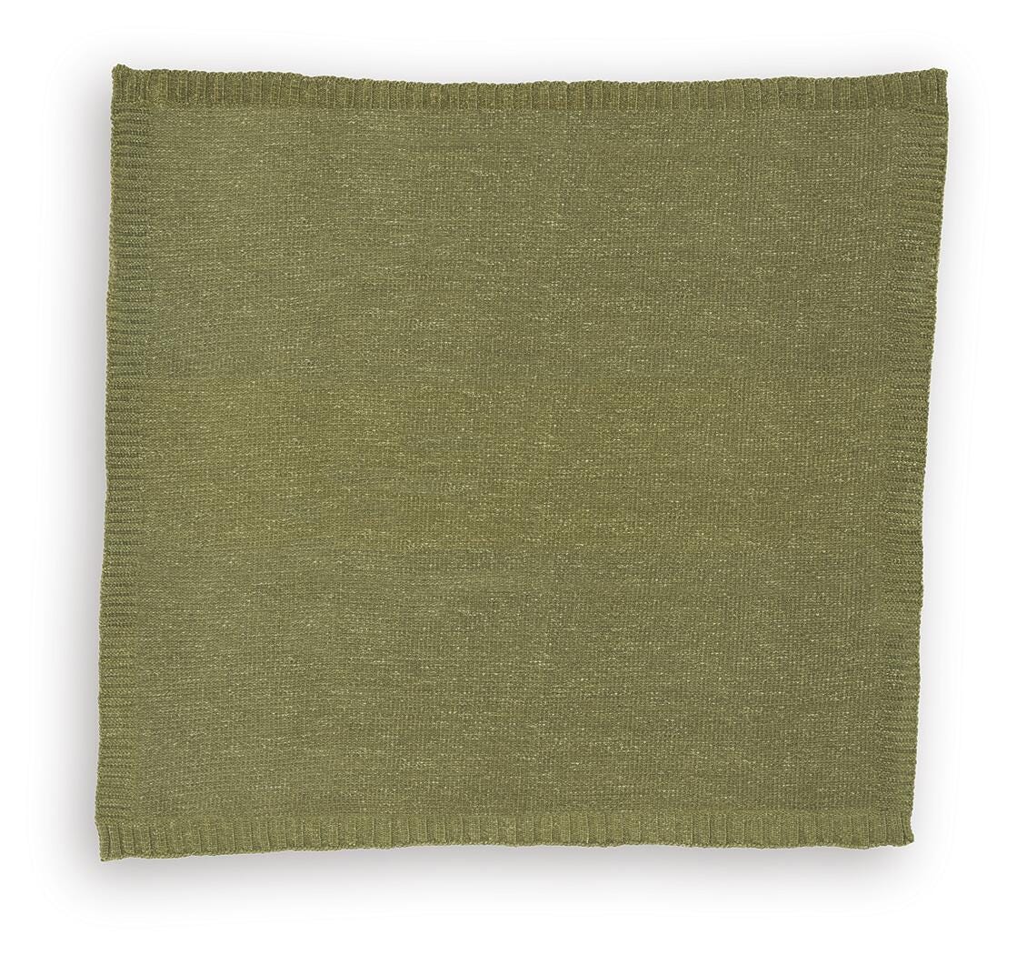 Ashley Anawood Olive Green Throw (Set of 3)