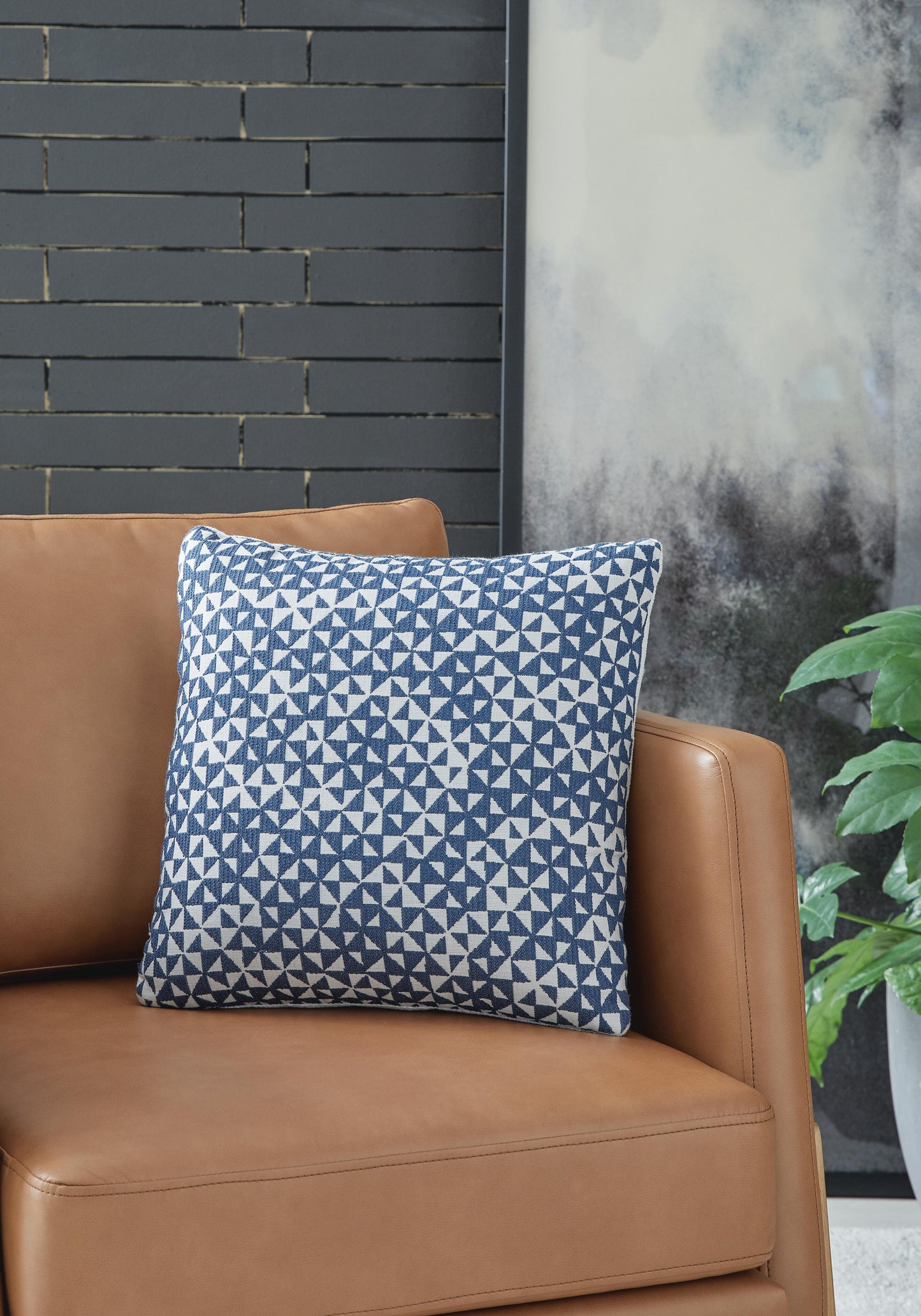 Ashley Jaycott Next-Gen Nuvella Blue White Pillow