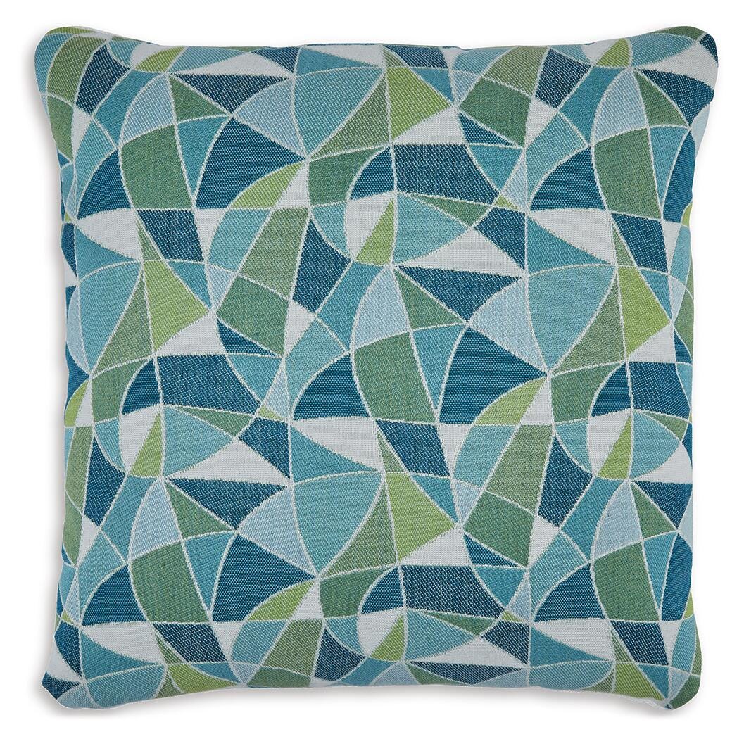 Ashley Seanow Next-Gen Nuvella Green Turquoise White Pillow