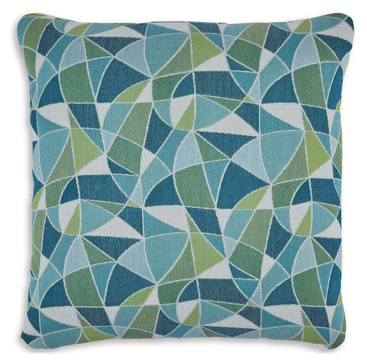 Ashley Seanow Next-Gen Nuvella Green Turquoise White Pillow