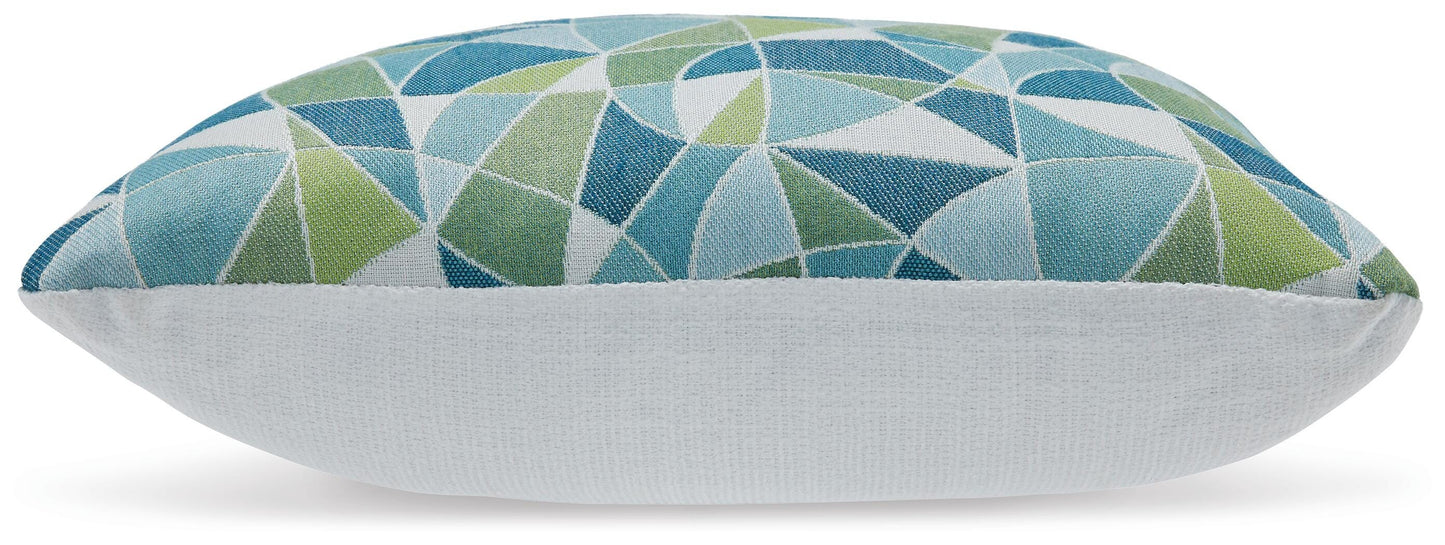 Ashley Seanow Next-Gen Nuvella Green Turquoise White Pillow