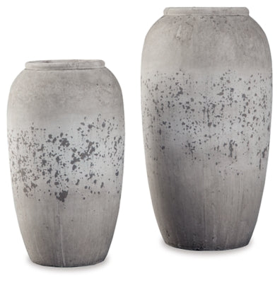 Ashley Dimitra Brown Cream Vase (Set of 2)