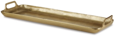 Ashley Posy Gold Finish Tray