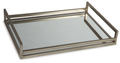 Ashley Derex Champagne Finish Tray