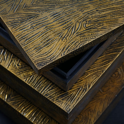 Ashley Keldy Antique Brass Finish Box (Set of 3)