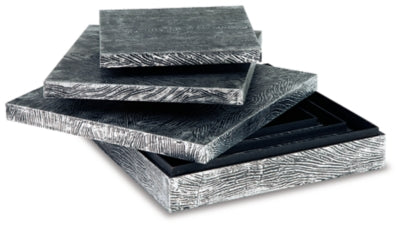 Ashley Keldy Antique Pewter Finish Box (Set of 3)