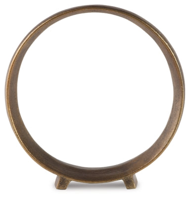 Ashley Ryandale Antique Brass Finish Sculpture (Set of 2)