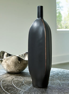 Ashley Rhaveney Black 12.6" H Vases (Set of 3)