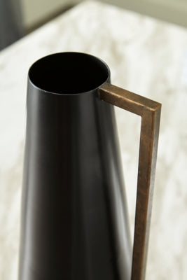 Ashley Pouderbell Black Gold Finish Vase