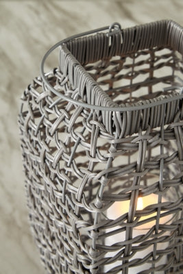 Ashley Evonne Antique Gray 17" H Lantern