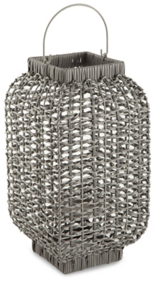 Ashley Evonne Antique Gray 17" H Lantern