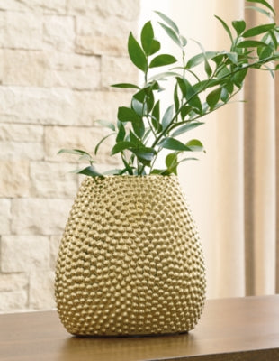 Ashley Efim Gold 8" H Vase