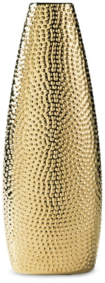 Ashley Efim Gold Finish Vase