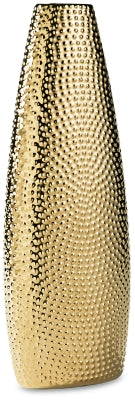 Ashley Efim Gold Finish Vase