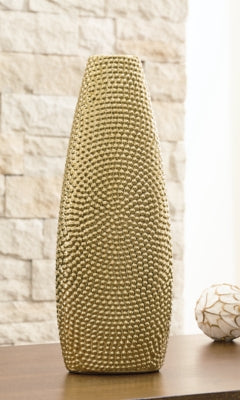 Ashley Efim Gold Finish Vase