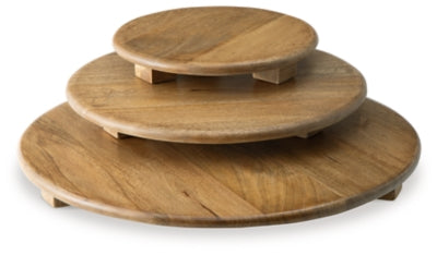 Ashley Kaidler Brown Tray Set (Set of 3)