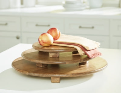 Ashley Kaidler Brown Tray Set (Set of 3)