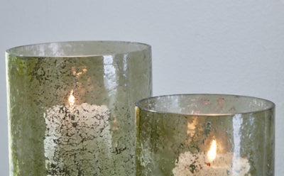 Ashley Clarkton Green Candle Holder Set (Set of 2)